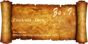 Zsolnai Imre névjegykártya
